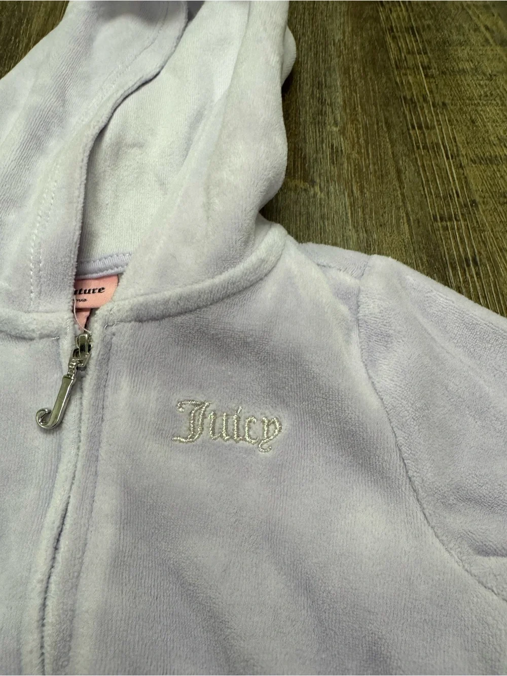 Juicy Couture Lilac Girls Plush Hoodie & Jogger Set 24M